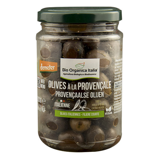 Olives noires aux herbes de Provence - Bio Organica Italia
