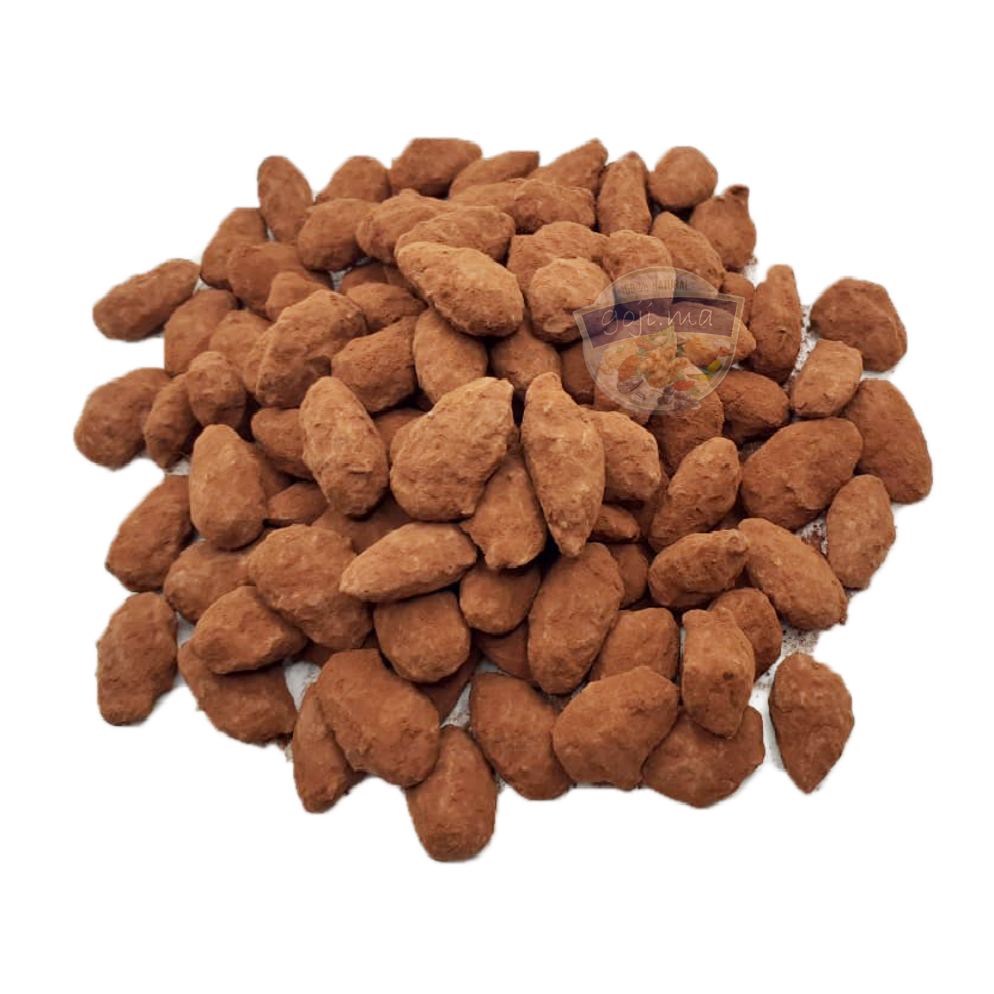 Amandes enrobées poudre de Cacao amer - لوز كاكاو مر