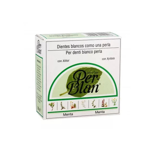 Dentifrice en poudre BIO saveur menthe 30g - Per Blanc