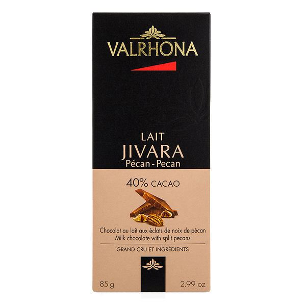 Tablette Jivara 40% Éclats de noix de pécan - Valrhona